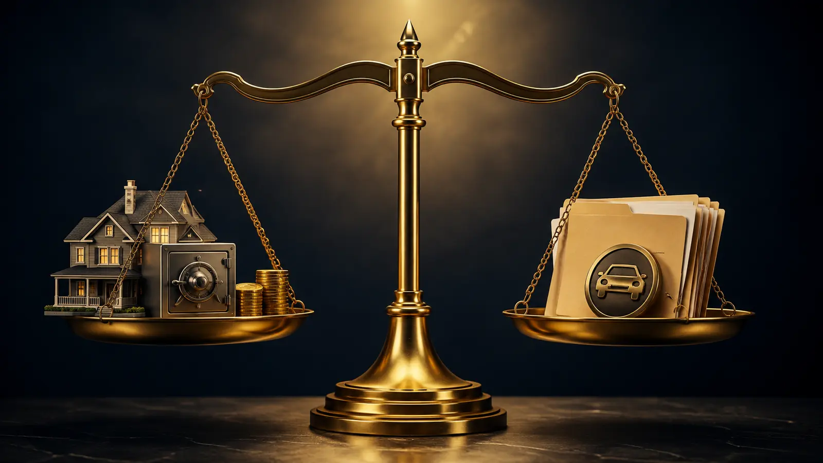 Household assets balanced against potential liability claims