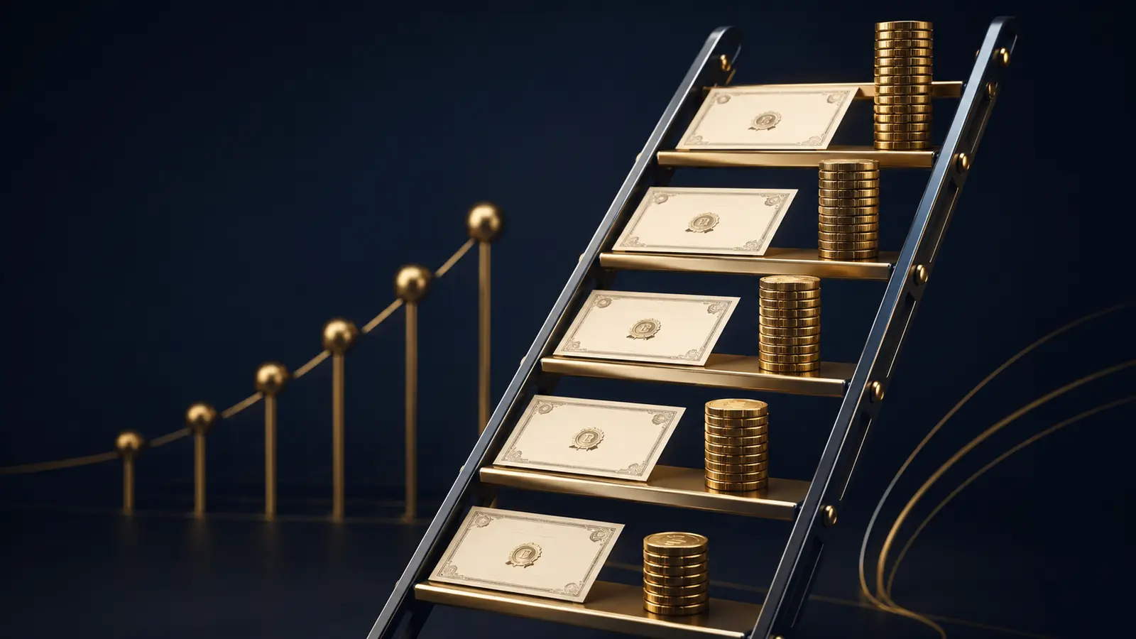 Bond ladder with staggered maturity dates