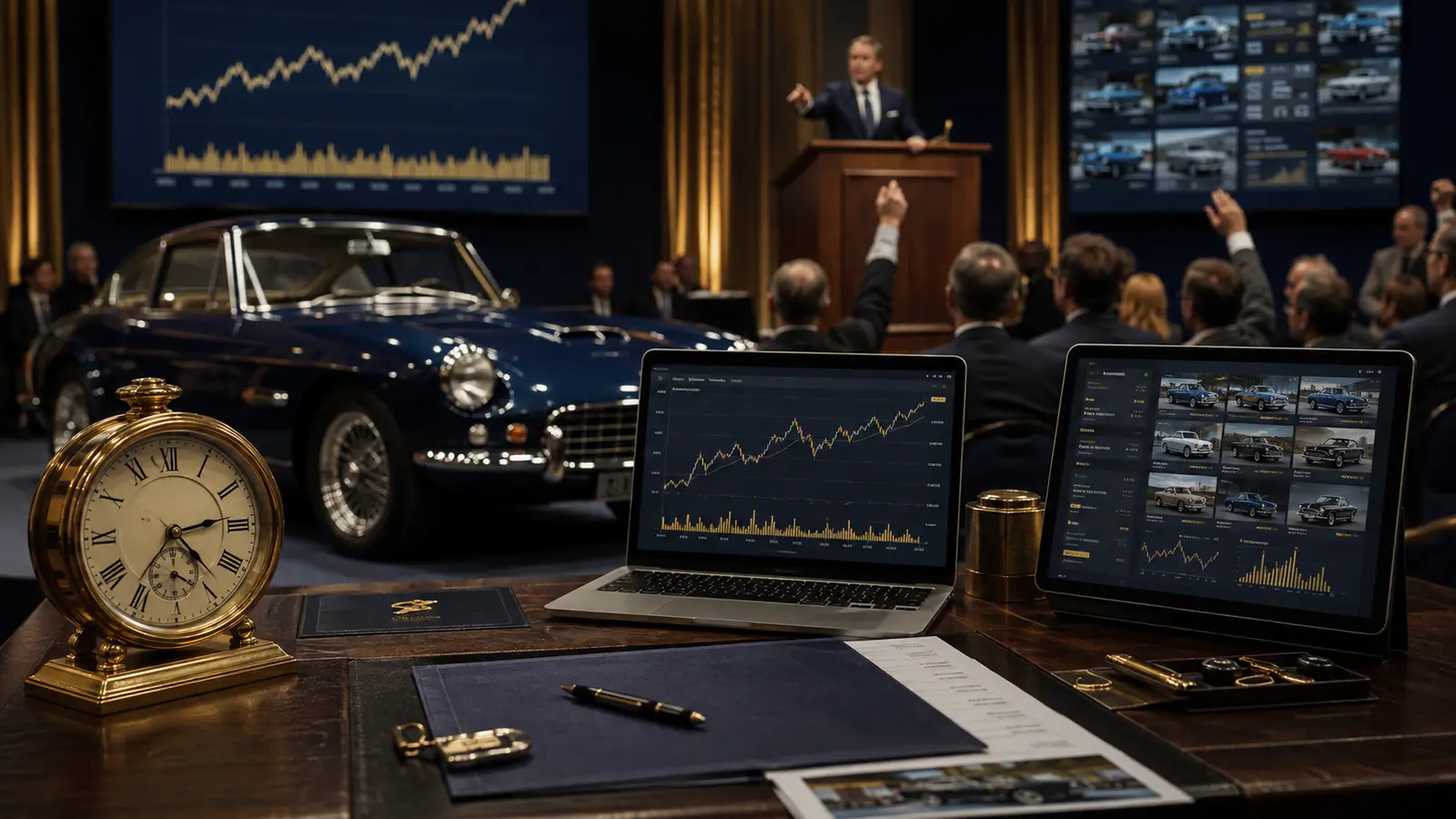 Classic-car auction, comparable sales, and market liquidity analysis