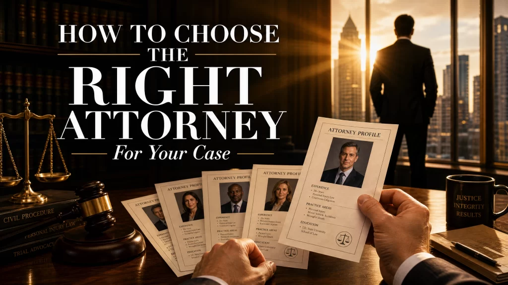 How to Choose the Right Attorney for Your Case